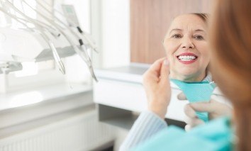 Woman looking at smile